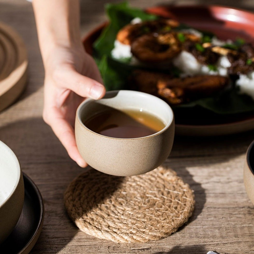Thumbnail: Vintage Japanese Ceramic Tableware Terracotta