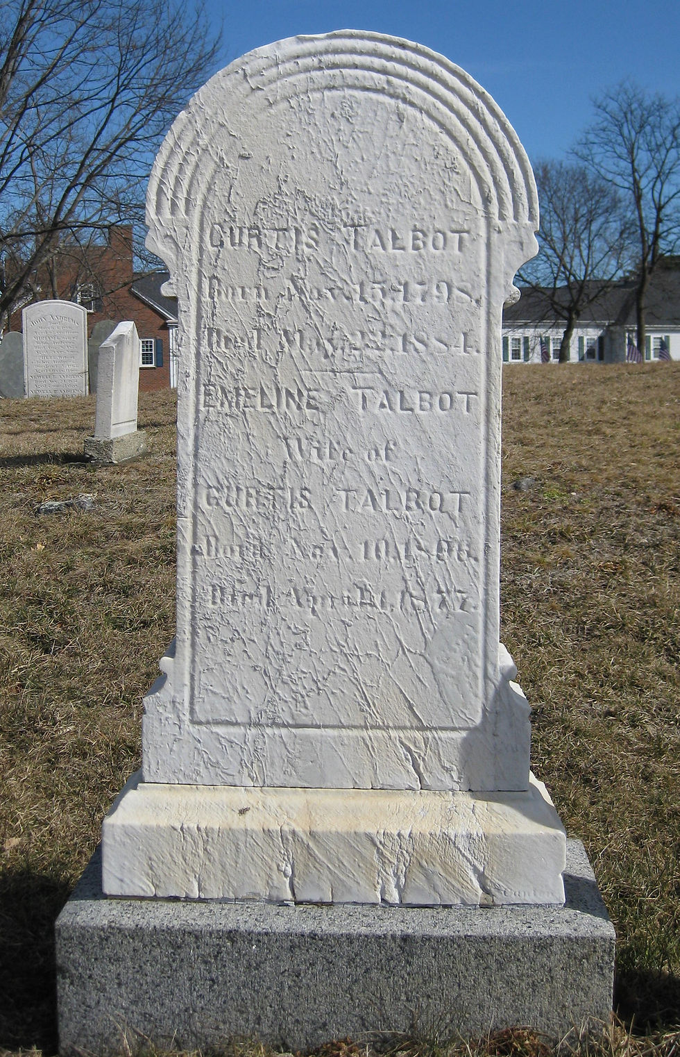 Gravestone of Curtis Talbot 1798-1884