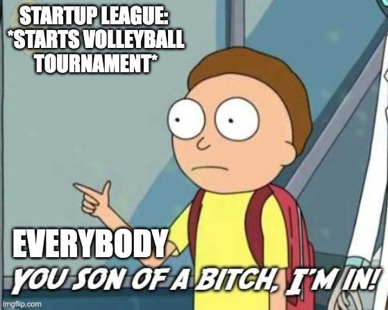 Football, Beach volleyball indoors, fun, teams, play, sand, Berlin, Startup League