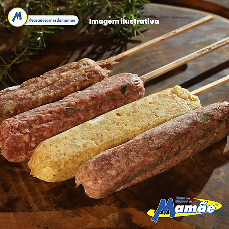 Kaftas cruas de Costela, de frango, de Kibe e de Linguiça com queijo