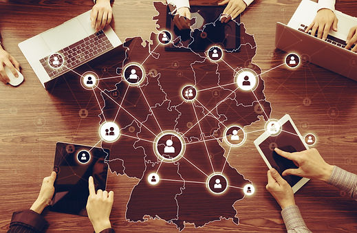 Ipads und Deutschlandkarte Teamentwicklung