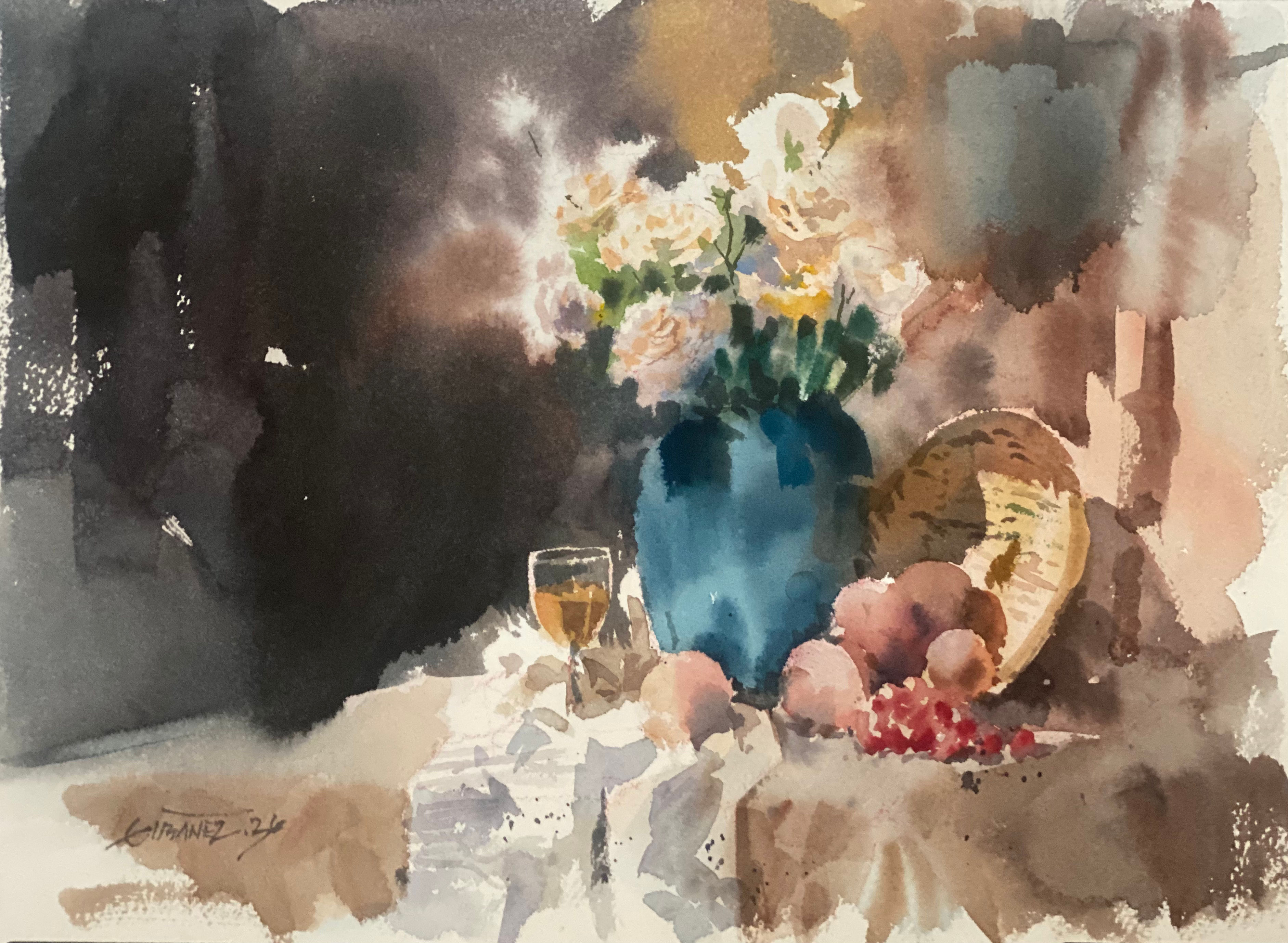"Stillife I" Original Kunstwerk; Gonzalo Ibanez; Aquarell