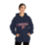 Thumbnail: USHHC Adult Unisex Hoodie with Red Lettering