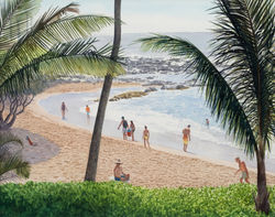 Tim Gardner  Maui Beach Scene  2019  Watercolor on paper  14 1/4 x 18 inches (36.2 x 45.7 cm)