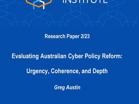 Cover of the research paper on evaluating Australia's cyber reforms