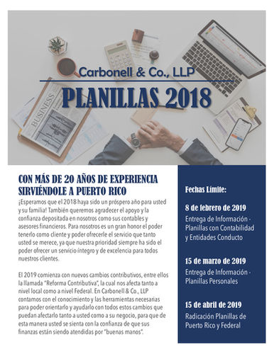Planillas 2018 - 2019