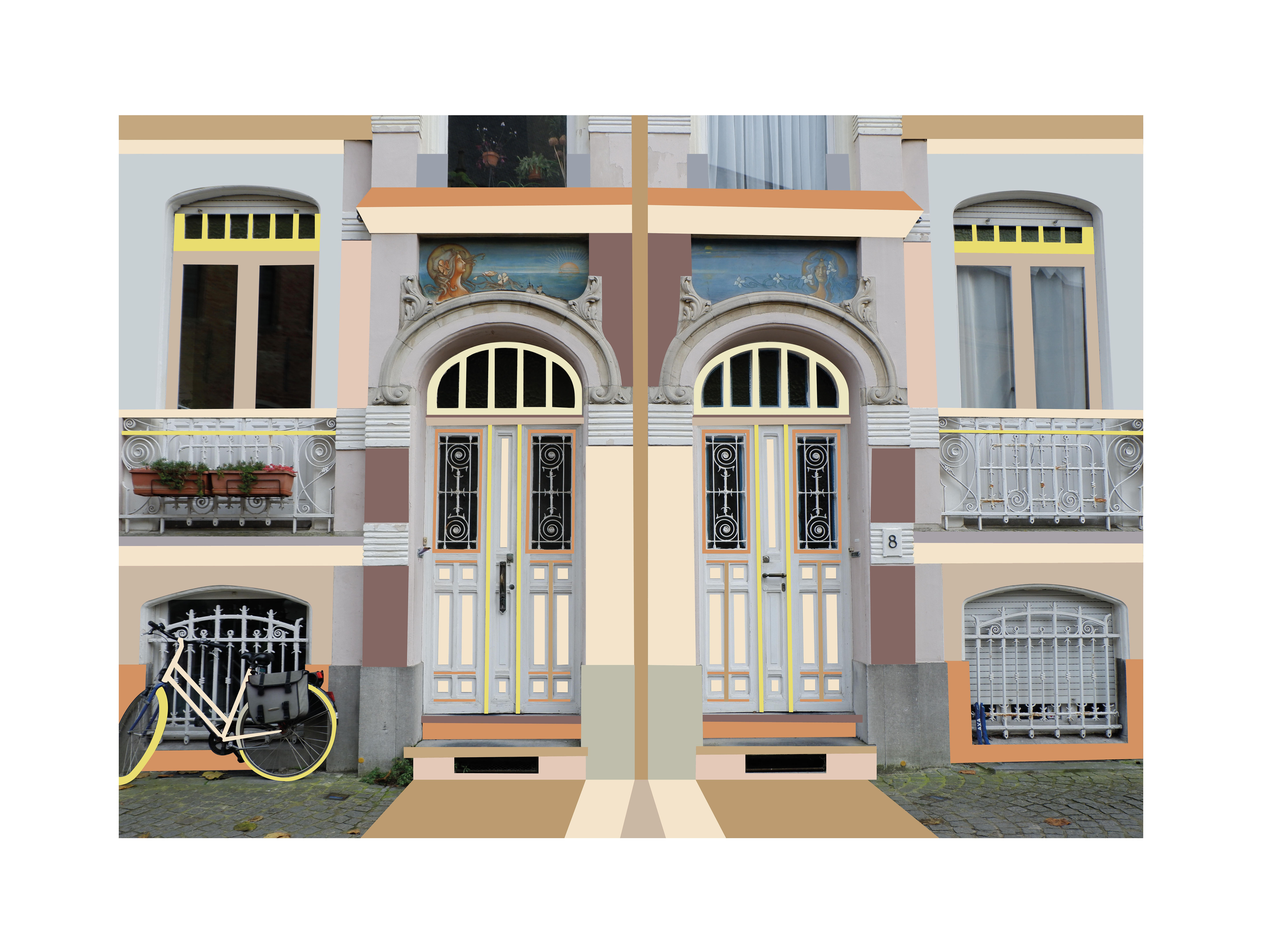 Colouring Bruges Print