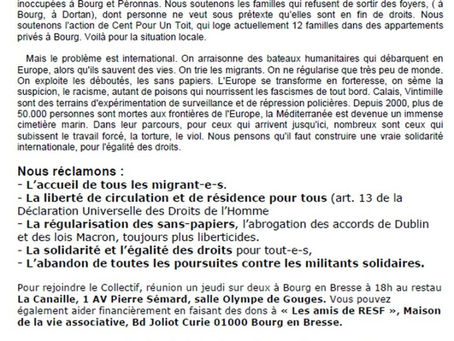 Migrants 28 décembre Bourg