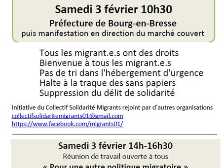 Avec le Collectif Solidarité Migrants, 3 février 2018