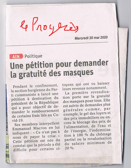 masques gratuitéleprogres