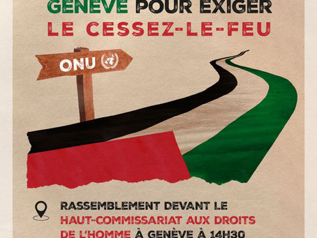 Pour exiger le cessez-le-feu _ marche à Genève