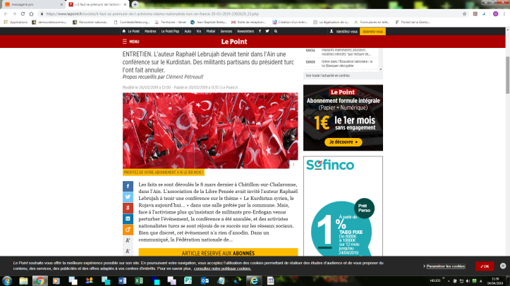 Clément Pétreault LE POINT article du 20 mars sur Internet