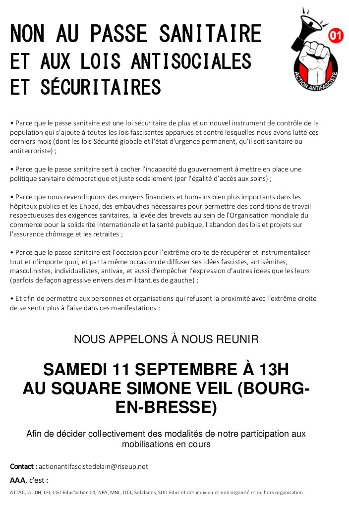 Appel AAA 11 septembre 2021