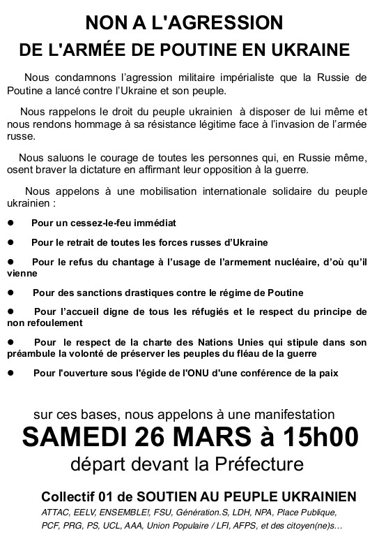 Tract A5 pour le 26 mars Bourg