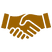 Handshake symbolizing partnership and trust