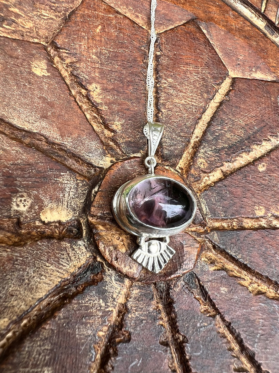 Thumbnail: Pale Amethyst and Recycled Silver Necklace