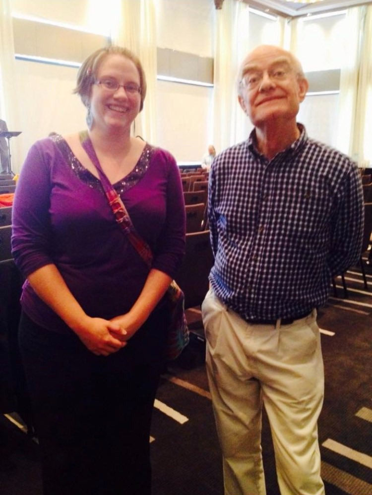 Rose with composer John Rutter
