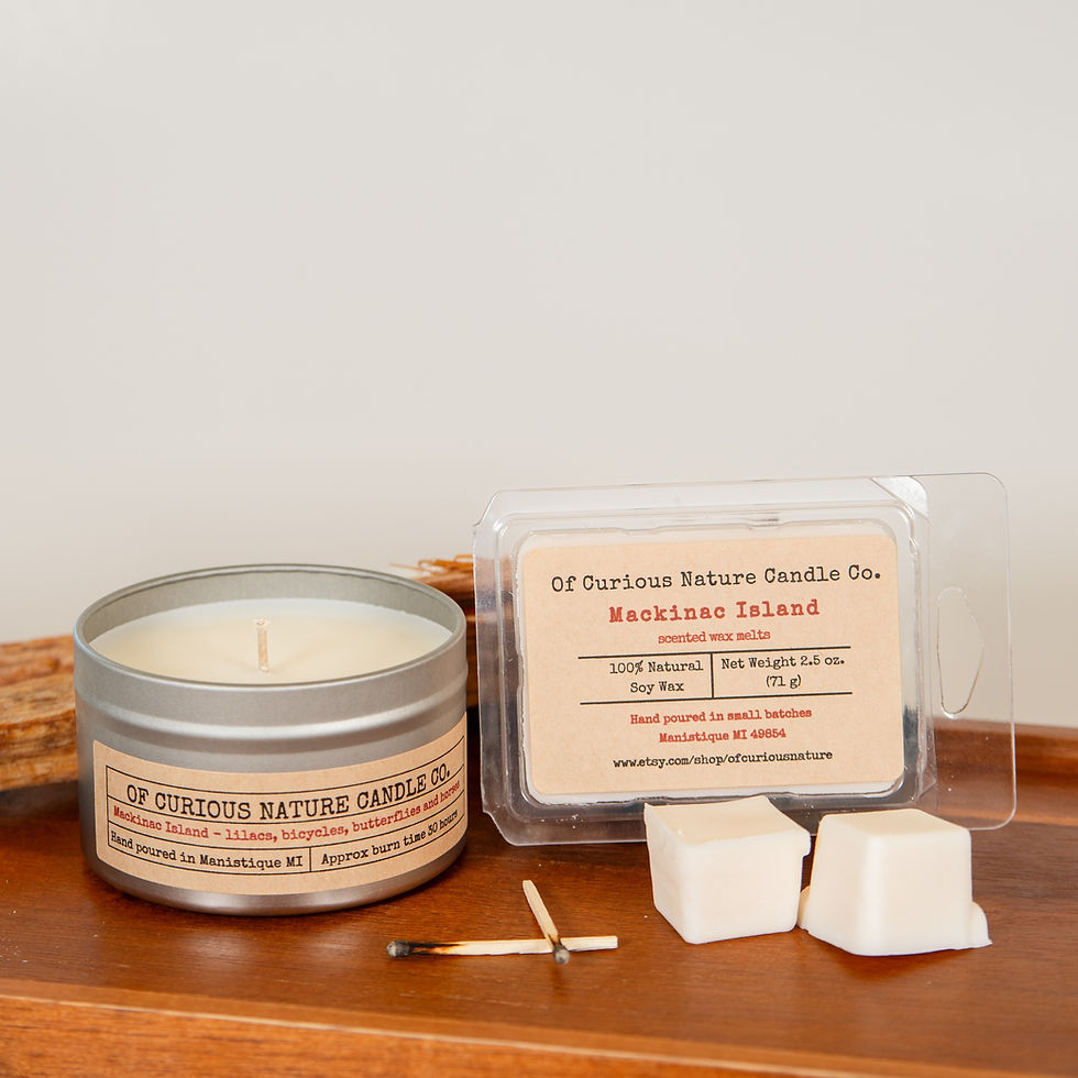 Thumbnail: French Lilac Soy Candle | Mackinac Island Floral Scent, 8 oz Tin