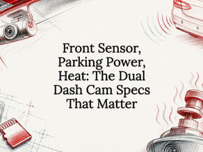 Dual dash cam specifications title card