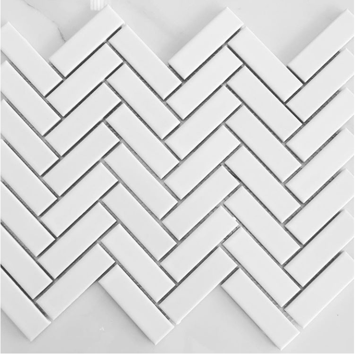White Herringbone Lux Tile And Stone White Herringbone Lux Tile And Stone