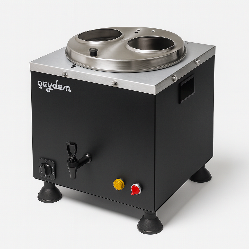 Çaydem 2 Demlikli Otomatik Çay Kazanı Siyah (20 L)