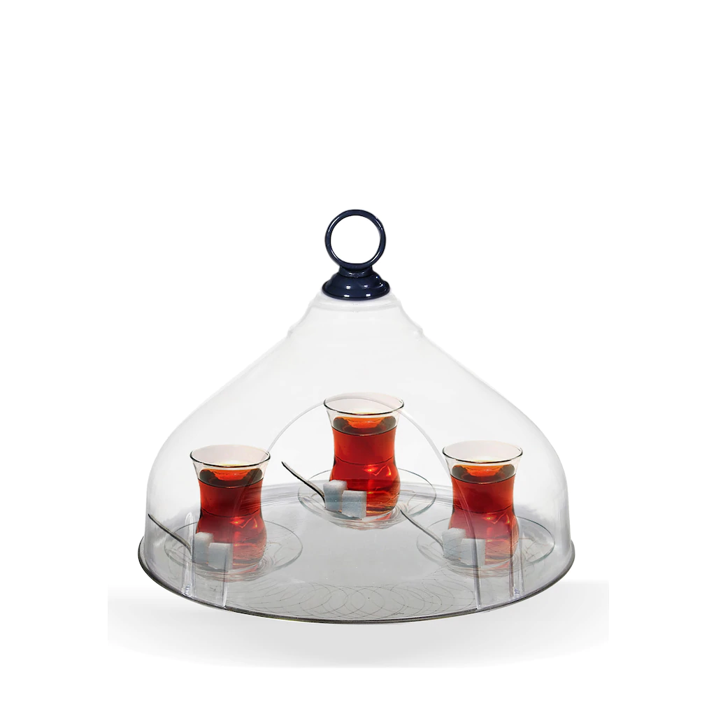 Kapalı Çay Askısı Kapalı Tepsi (Şeffaf)