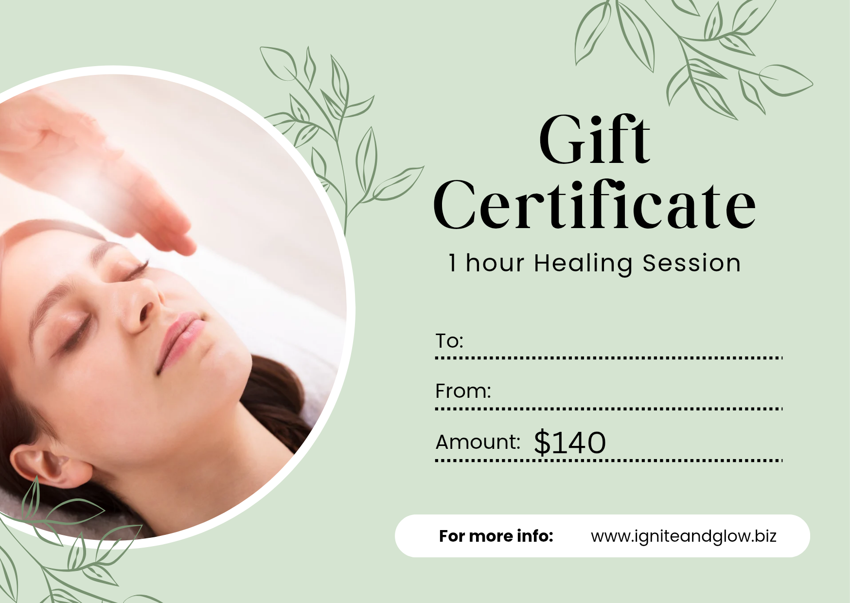 Gift Voucher - 1 Hour Healing Session