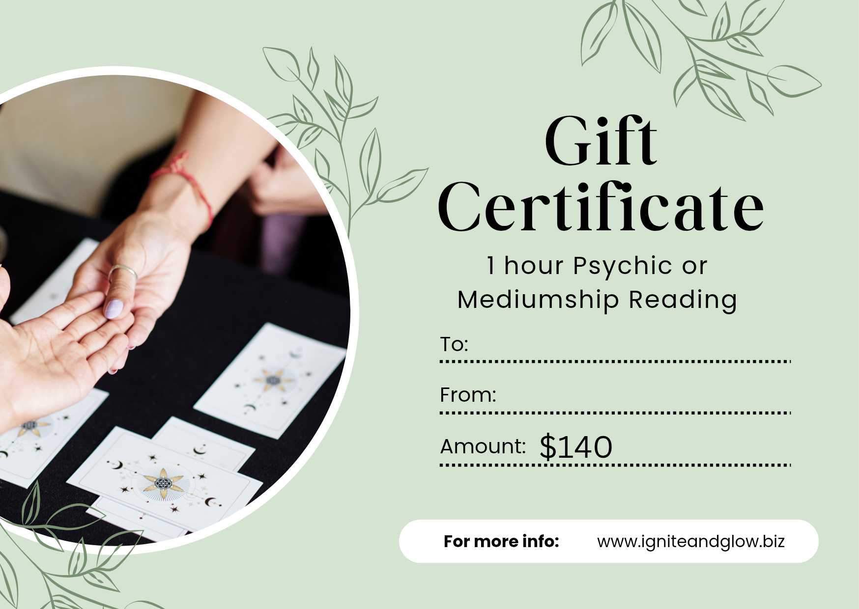 Gift Voucher - 1 hour Psychic or Mediumship Reading