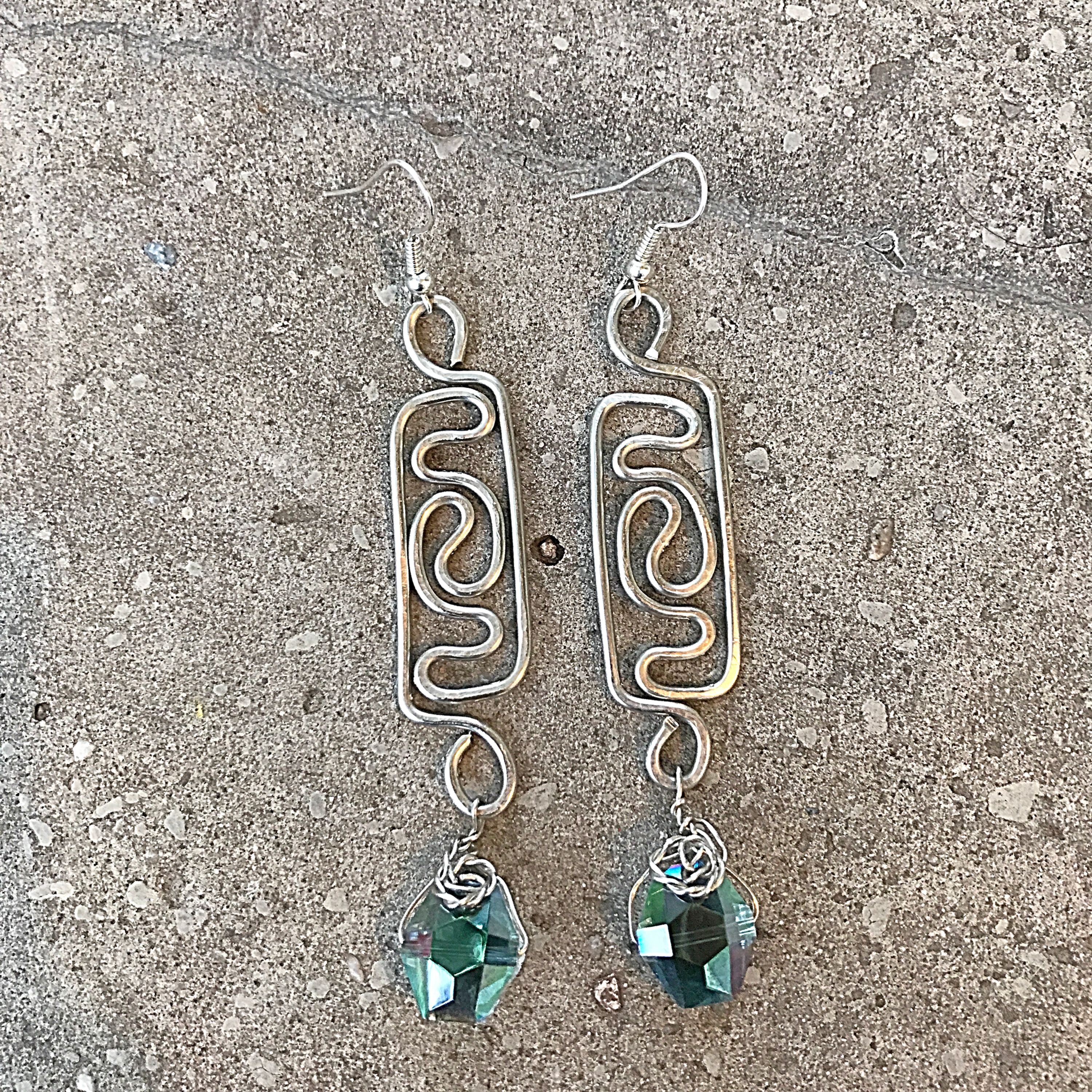 SILVER MAZE GREEN SWAROVSKI! (M)