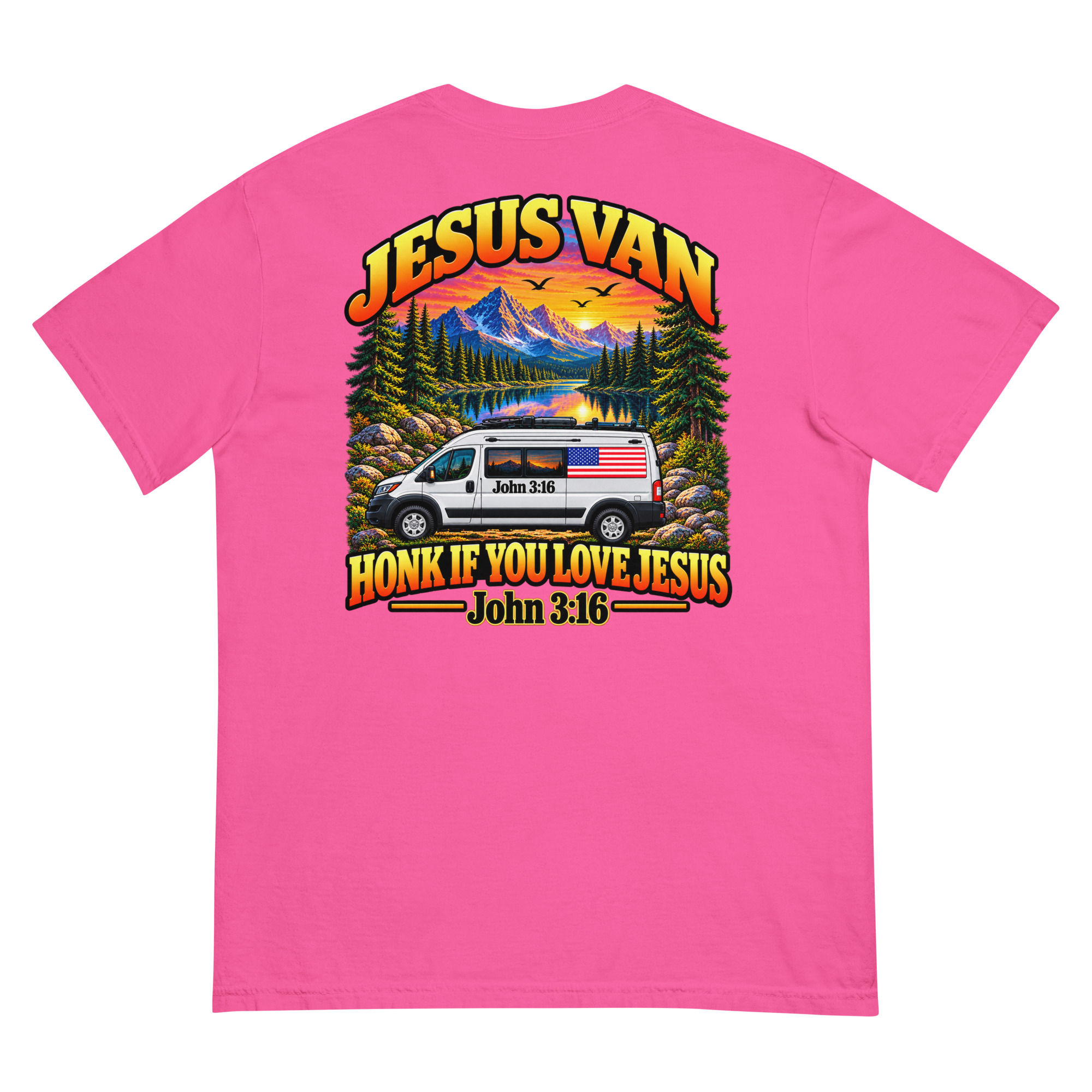 Jesus Van – Mountain Faith garment-dyed heavyweight t-shirt