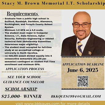 Stacy M Brown Memorial I.T. Scholarship Flyer.JPG