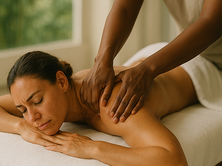 Deep Tissue Massage at Lavender Luxe Wellness in Tampa, focused pressure for knots mobility and lasting relief.