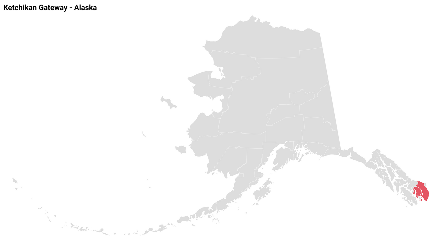 "Ketchikan", "Inside Passage", "Revillagigedo Island", "Tongass Narrows", "Coastal City", "Southeastern Alaska", "Alaska Tourism", "Alaskan Towns", "Scenic Waterfront", "Rainforest Region", "Alaska History", "Alaska Wildlife", "Alaska Culture", "Fishing City", "Alaska Adventure", "Alaska Travel", "Tourist Destination", "Scenic Views", "Alaskan Islands", "Alaska Nature", "Waterfront Views", "Alaska Exploration", "Alaska Economy", "Charming Town", "Seaport City", "99901"