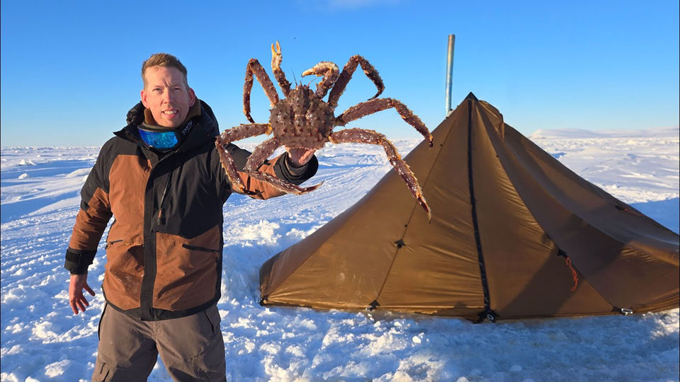 "Camping", "Frozen Ocean Camping", "Solo Camping", "Hot Tent Camping", "Winter Camping", "Ice Fishing", "King Crab Fishing", "Ice Pack Camping", "Ptarmigan Hunting", "Muskox Spotting", "Survival Skills", "Outdoor Adventure", "Cold Weather Camping", "Arctic Camping", "Extreme Camping", "Wilderness Survival", "Tent Camping", "Fishing Gear", "Hunting Gear", "Outdoor Cooking", "Bushcraft", "Nature Exploration", "Wildlife Viewing", "Solo Adventure", "Extreme Fishing", "Hunting Adventure", "Winter Survival", "Remote Camping", "Off-Grid Camping", "Ice Fishing Techniques", "Cold Weather Gear"