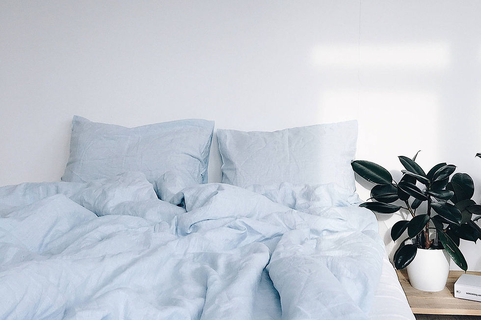 Thumbnail: CALMING OCEAN-Fitted sheet, 2 pillowcases and duvet cover