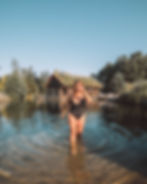 Outdoor spa lake area at Ästad Vingård in Sweden