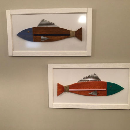 #19 Pallet Brown & Orange Fish On PVC