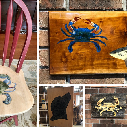 #1 Crab, Lab Dog, and Buck Deer Collage