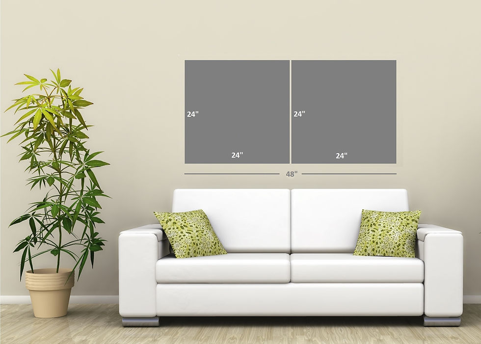 Thumbnail: Canvas Wall Art Decor - 24x24 2 Piece Set, 24x48 Total - Horses
