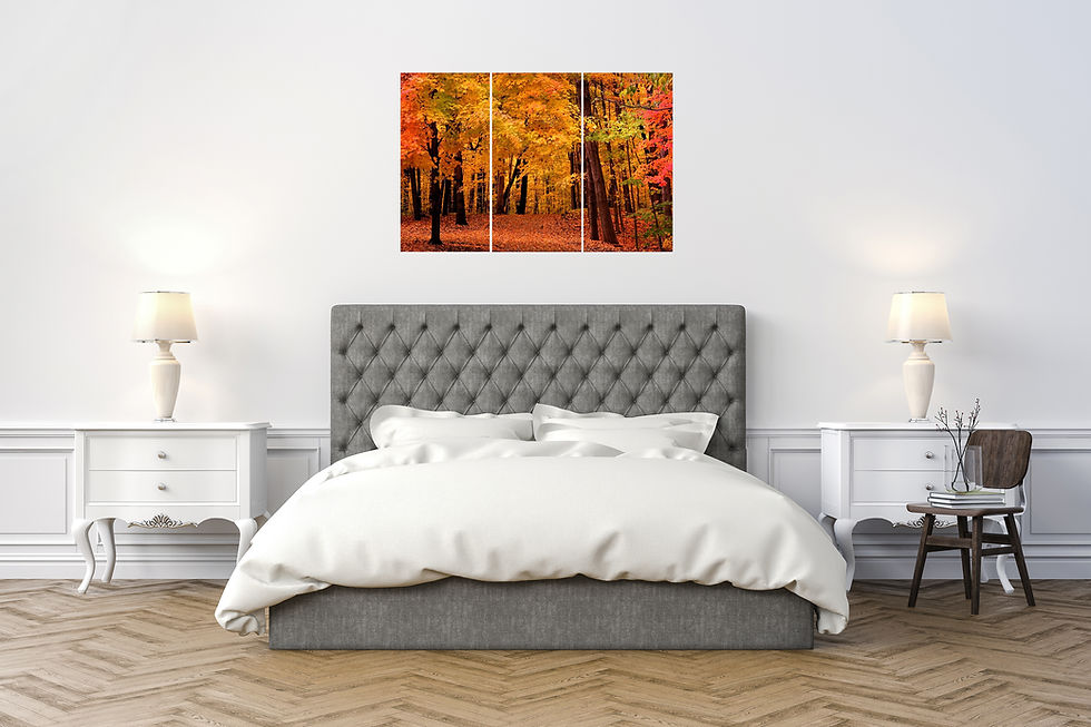 Thumbnail: Canvas Wall Art Decor - 12x24 3 Piece Set, 24x36 Total - Autumn Forest