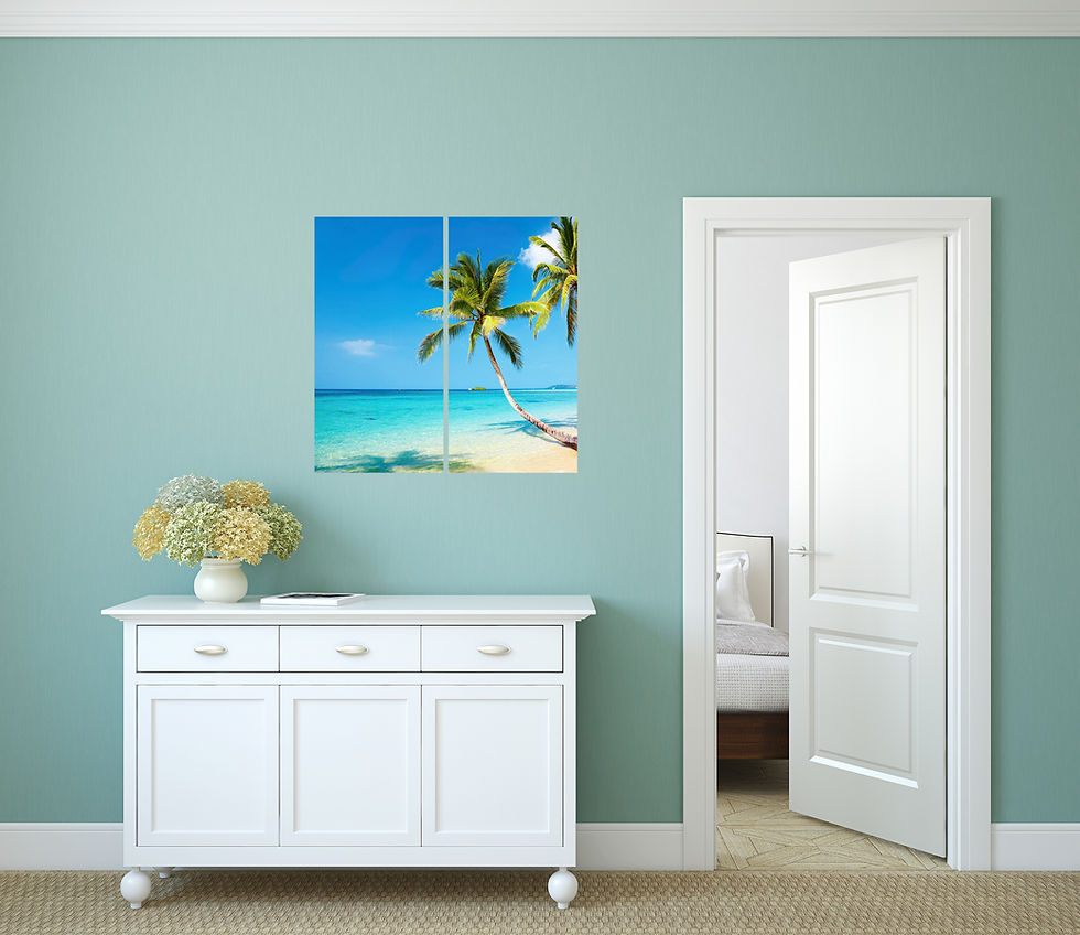 Thumbnail: Canvas Wall Art Decor - 12x24 2 Piece Set, 24x24 Total - Palm Beach