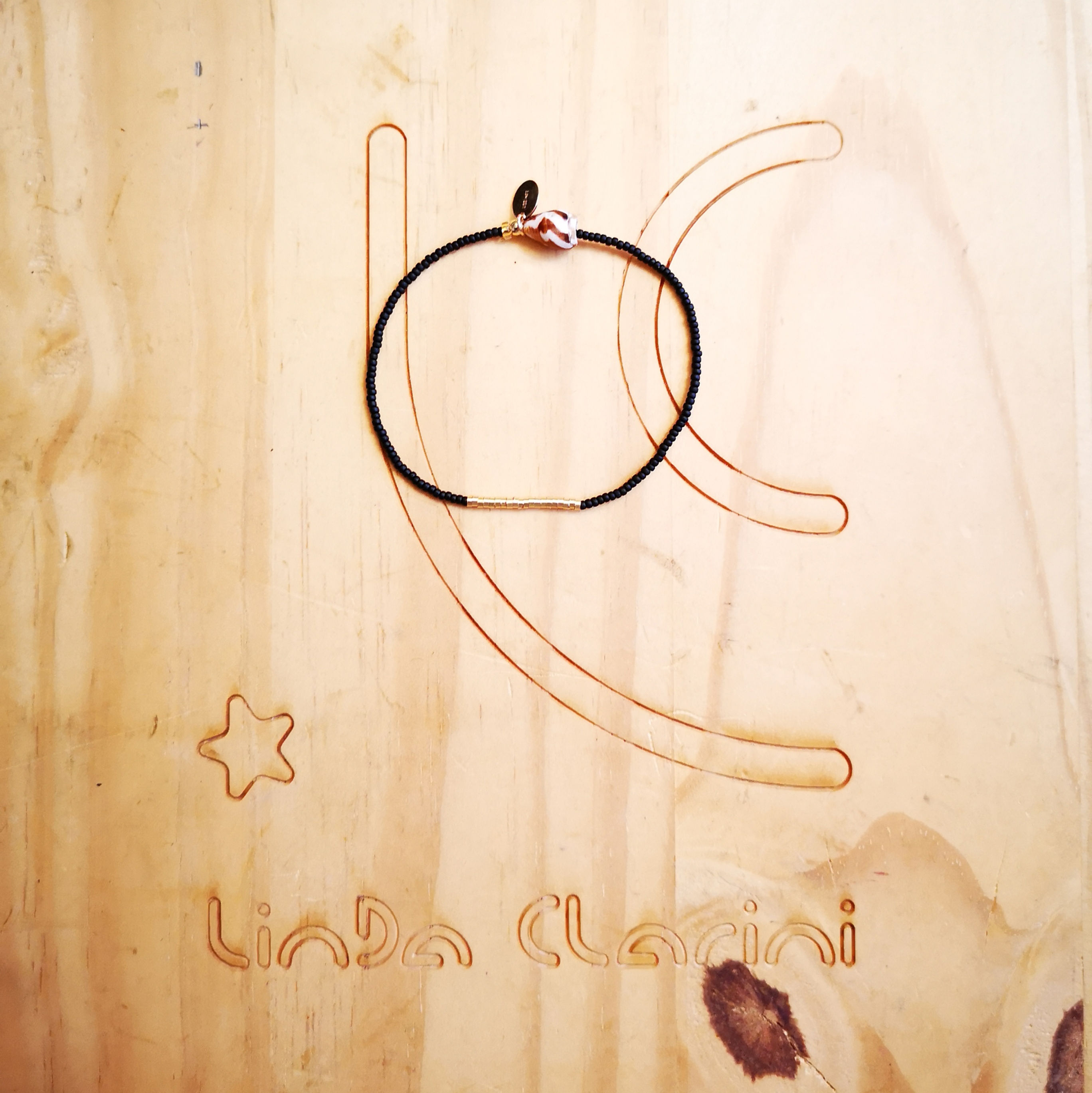 Bracelet GOLD Couleur Noir mat