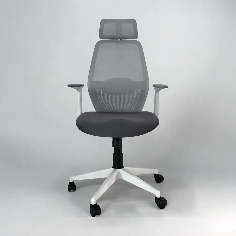 Thumbnail: Shilpa Classic Lisa High Back White Grey Office Chair