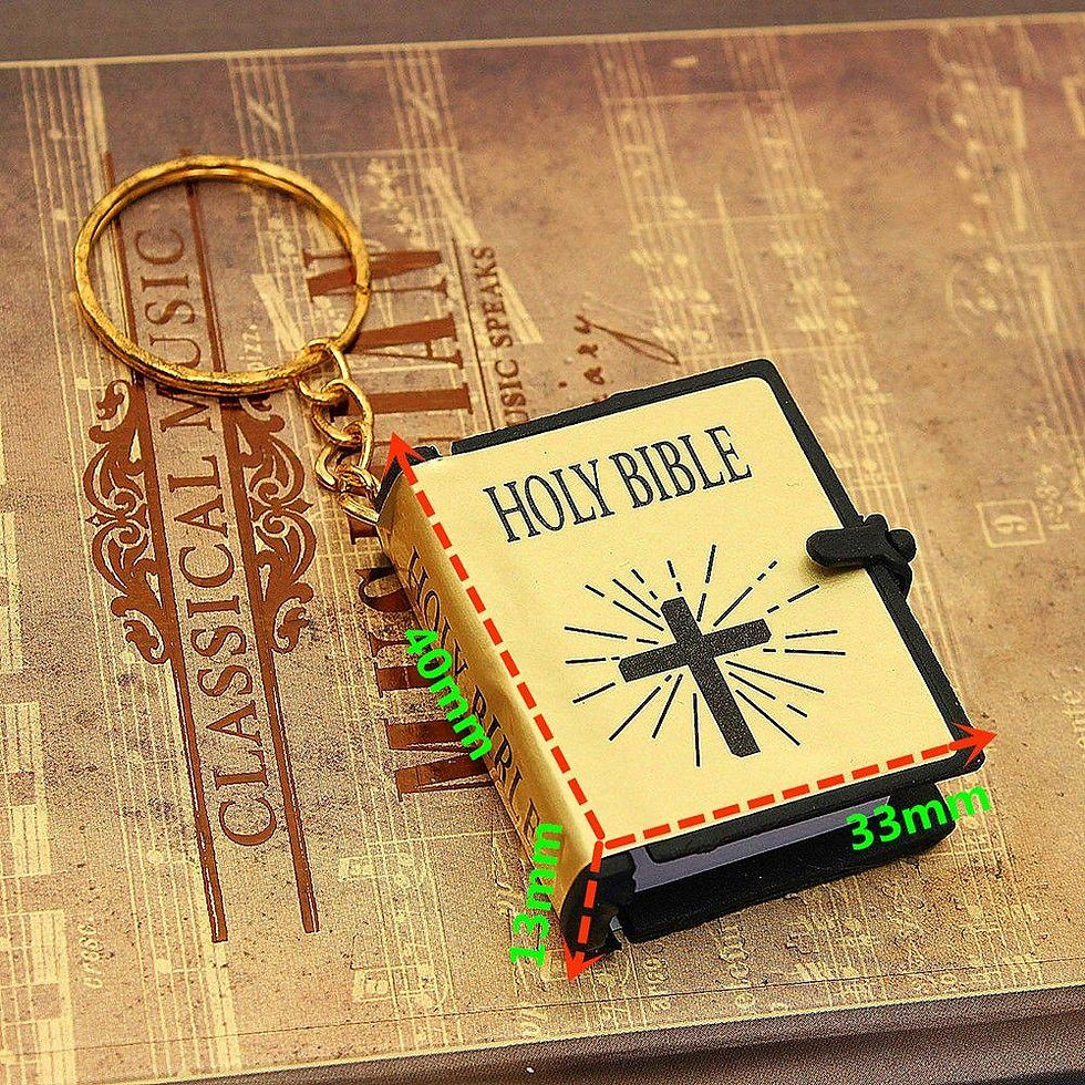 Thumbnail: Mini Book Keychain Pendant Bible Flip Book