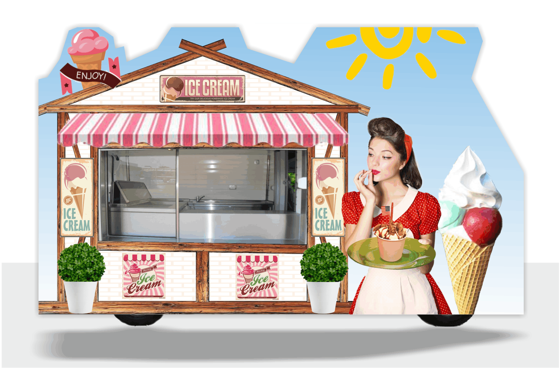 Eiswagen mieten von Awino Gelato, für Ihre Hochzeit, Firmenfest, Geburtstag oder Großevent