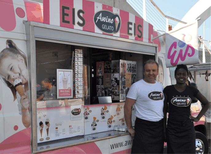 Eiswagen von Awino Gelato versorgt Landkreis Freudenstadt