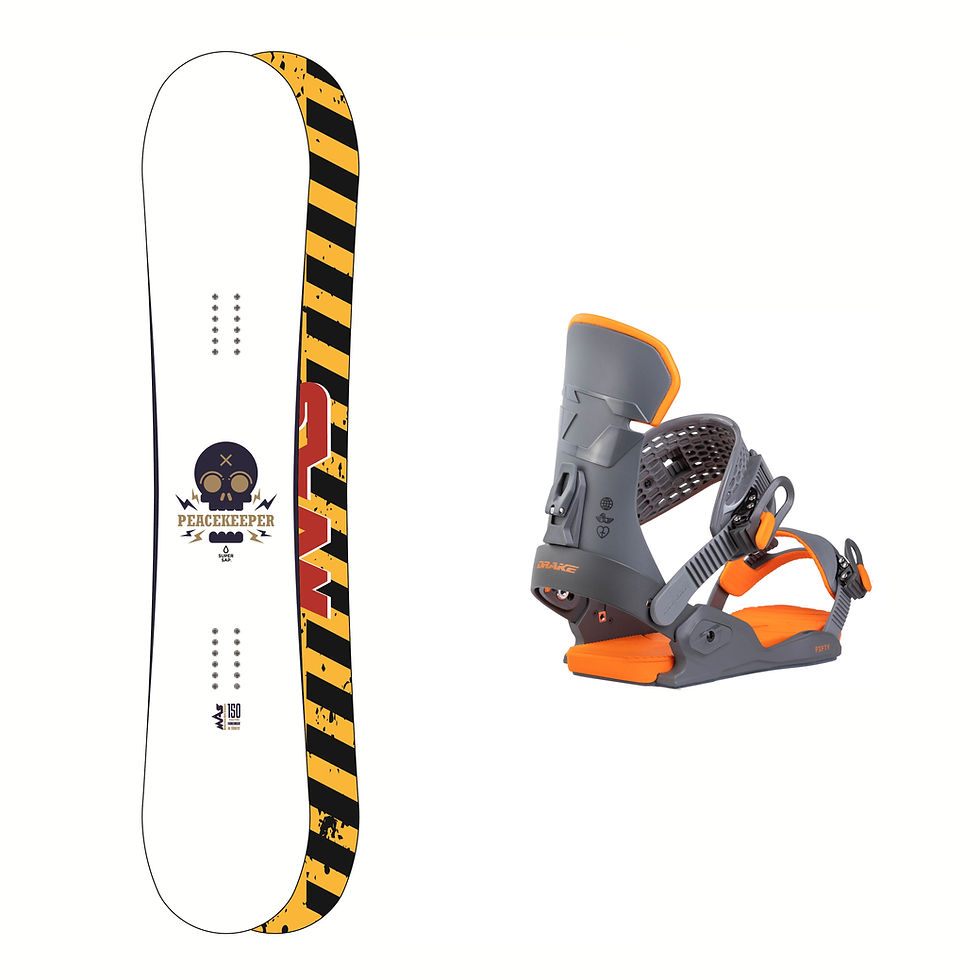 Thumbnail: Peace Keeper Snowboard  SET  + Drake FIFTY Snowboard Bağlama