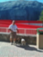 Dan with the dogs 2012