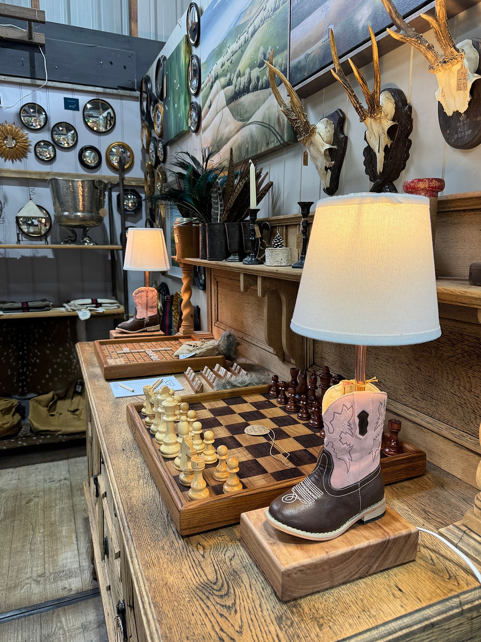 Thumbnail: Mini Cowboy Boot Lamp - one only