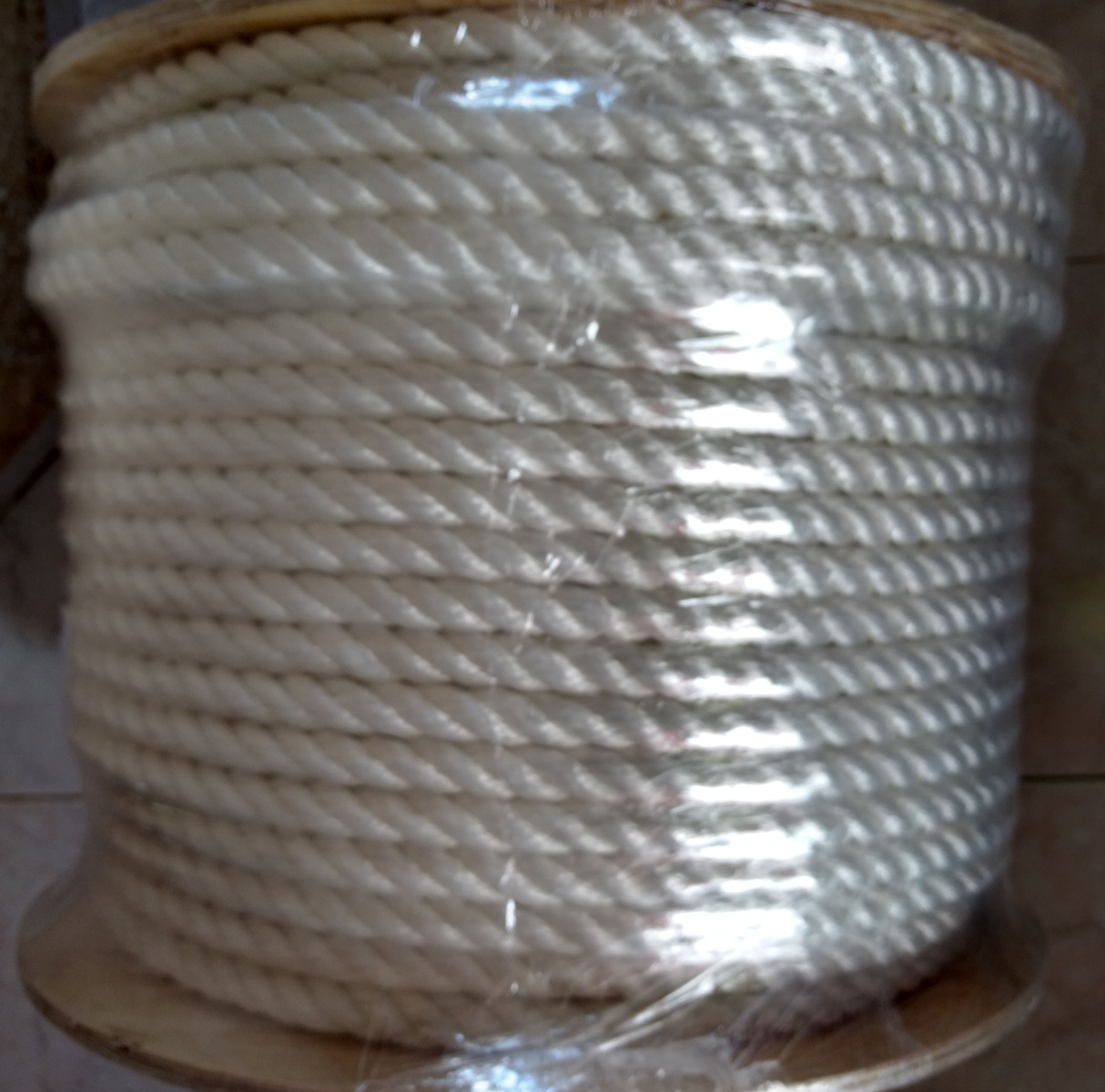 Cuerda de seda Blanca Torcida de 19 mm